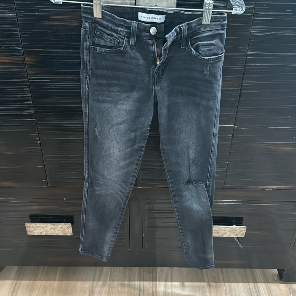 Black wash flying monkey denim